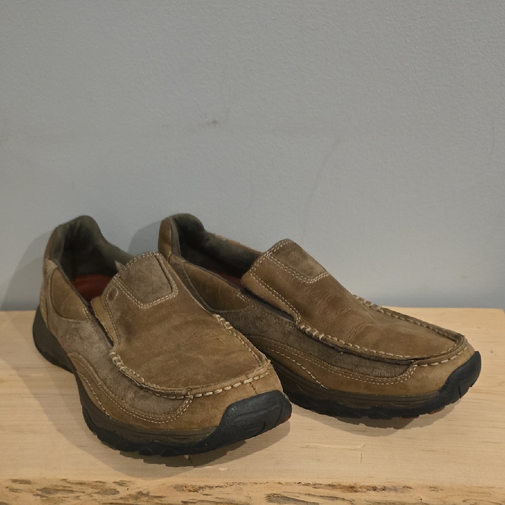 Men's Eddie Bauer Slip On Leather Loafers Shoes